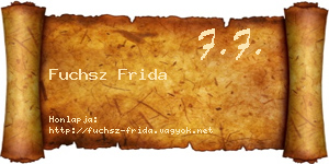 Fuchsz Frida névjegykártya