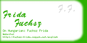 frida fuchsz business card